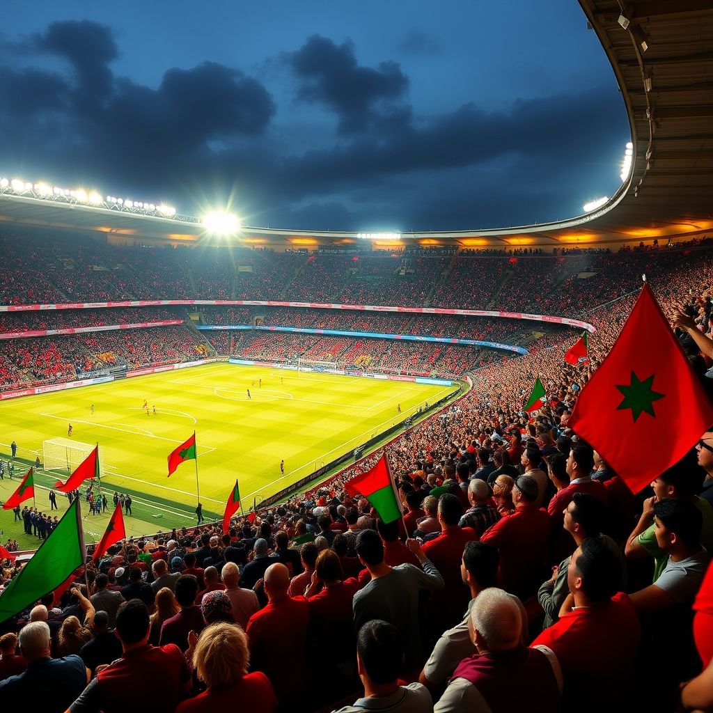 爱游戏官方登录入口-摩洛哥瓦赫达主场氛围火爆，球迷热情助阵